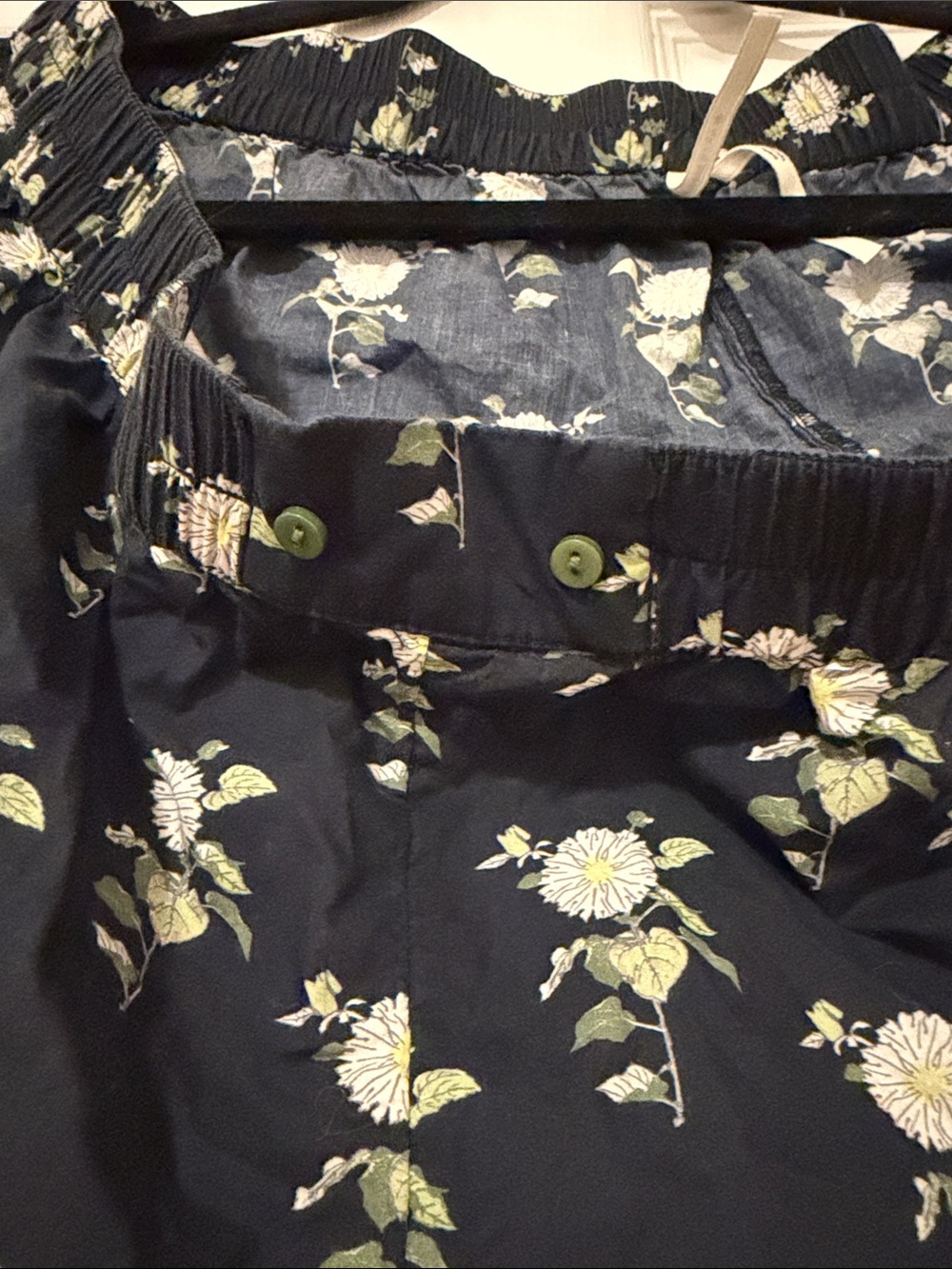 Anthropologie Navy Floral Lace-Trim Pajama Shorts and Too - Picture 11 of 14